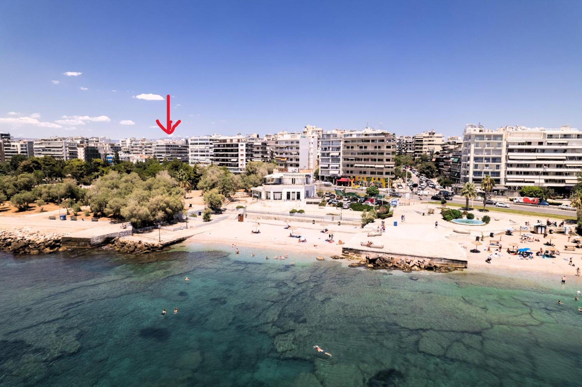 Athens Riviera, Seaview, Beachfront, Lux Apartment On Starbucks Building Bagian luar foto