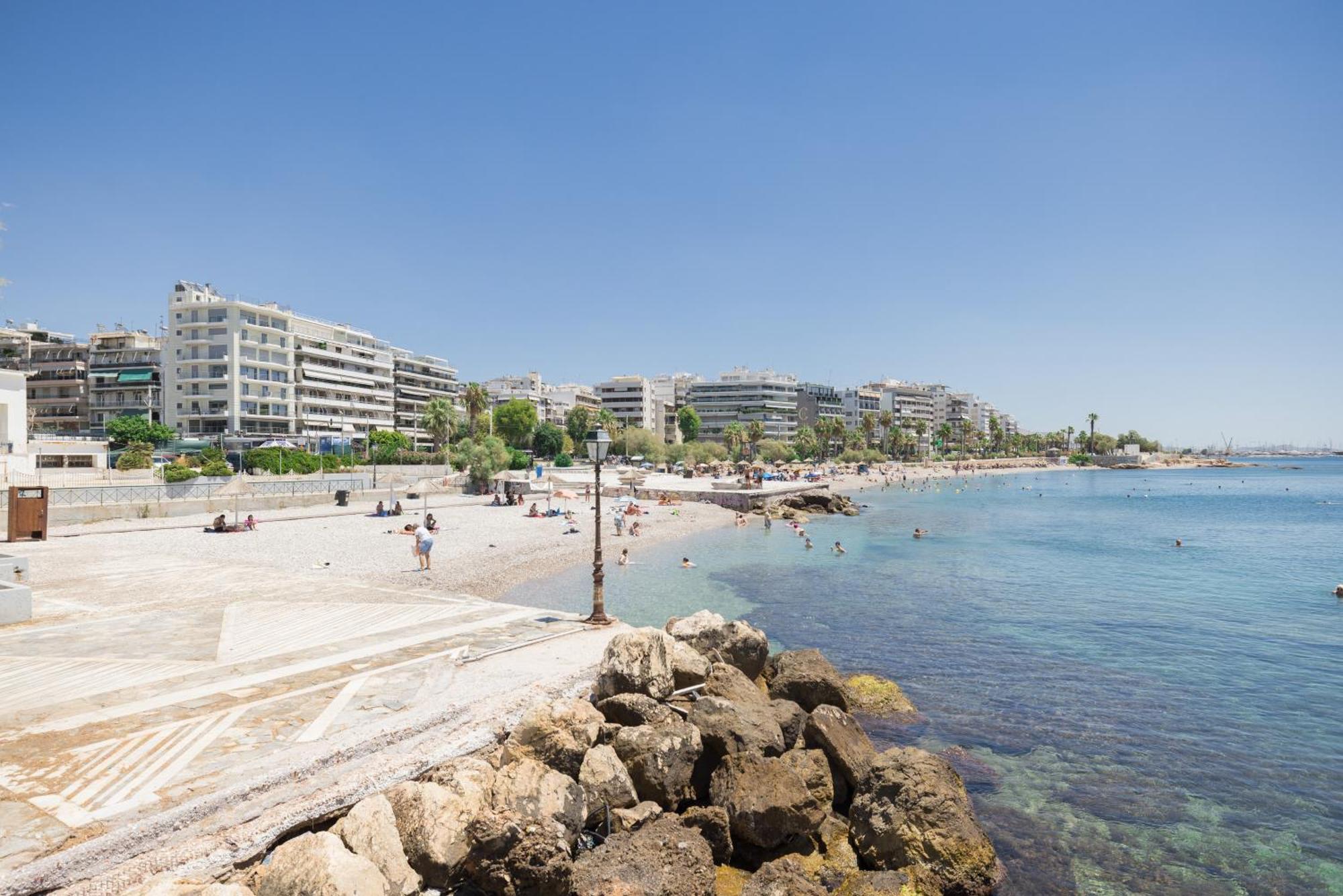 Athens Riviera, Seaview, Beachfront, Lux Apartment On Starbucks Building Bagian luar foto