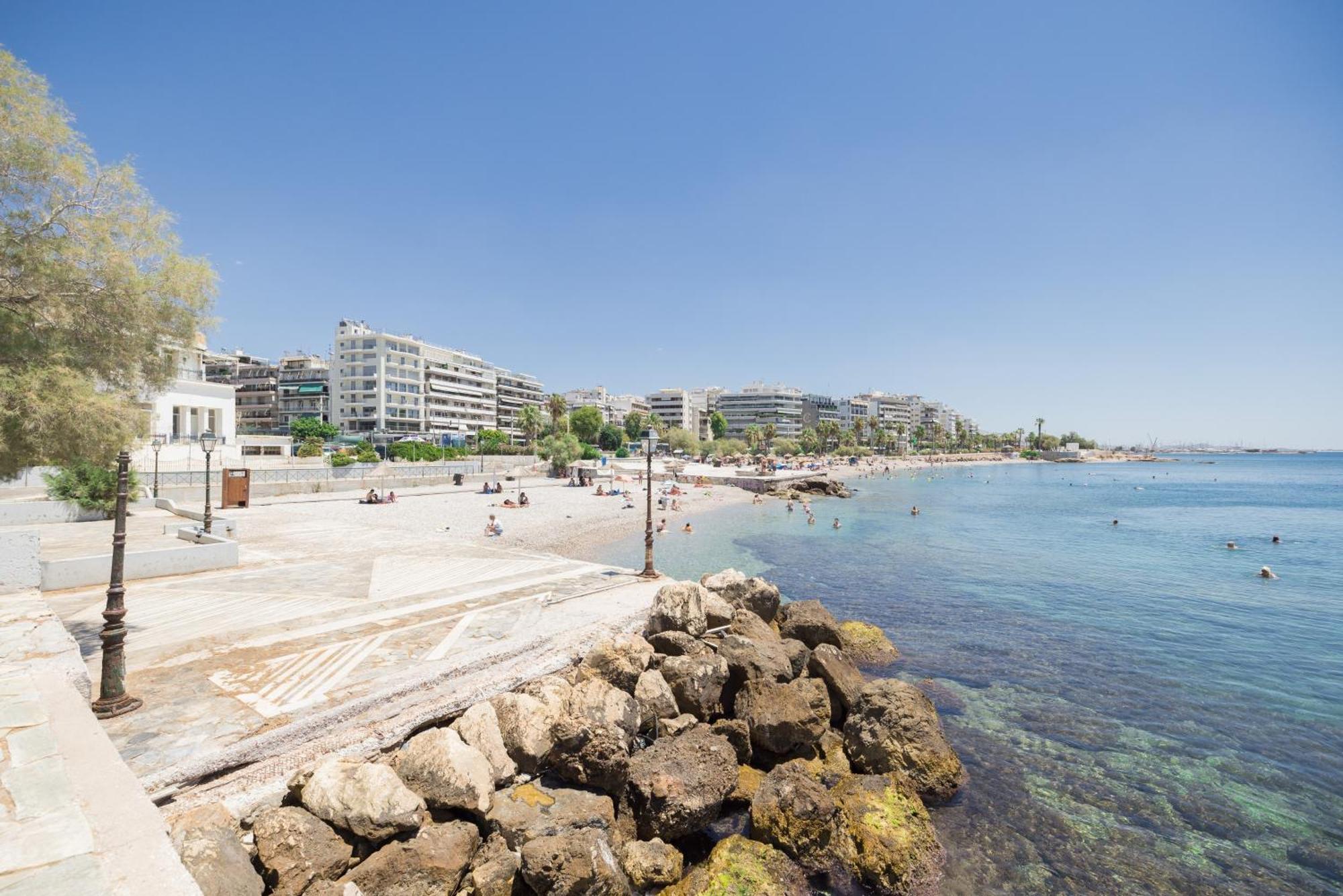 Athens Riviera, Seaview, Beachfront, Lux Apartment On Starbucks Building Bagian luar foto